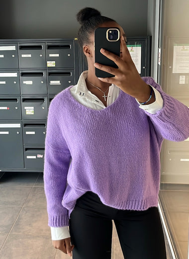 Pull Grâce « violet »