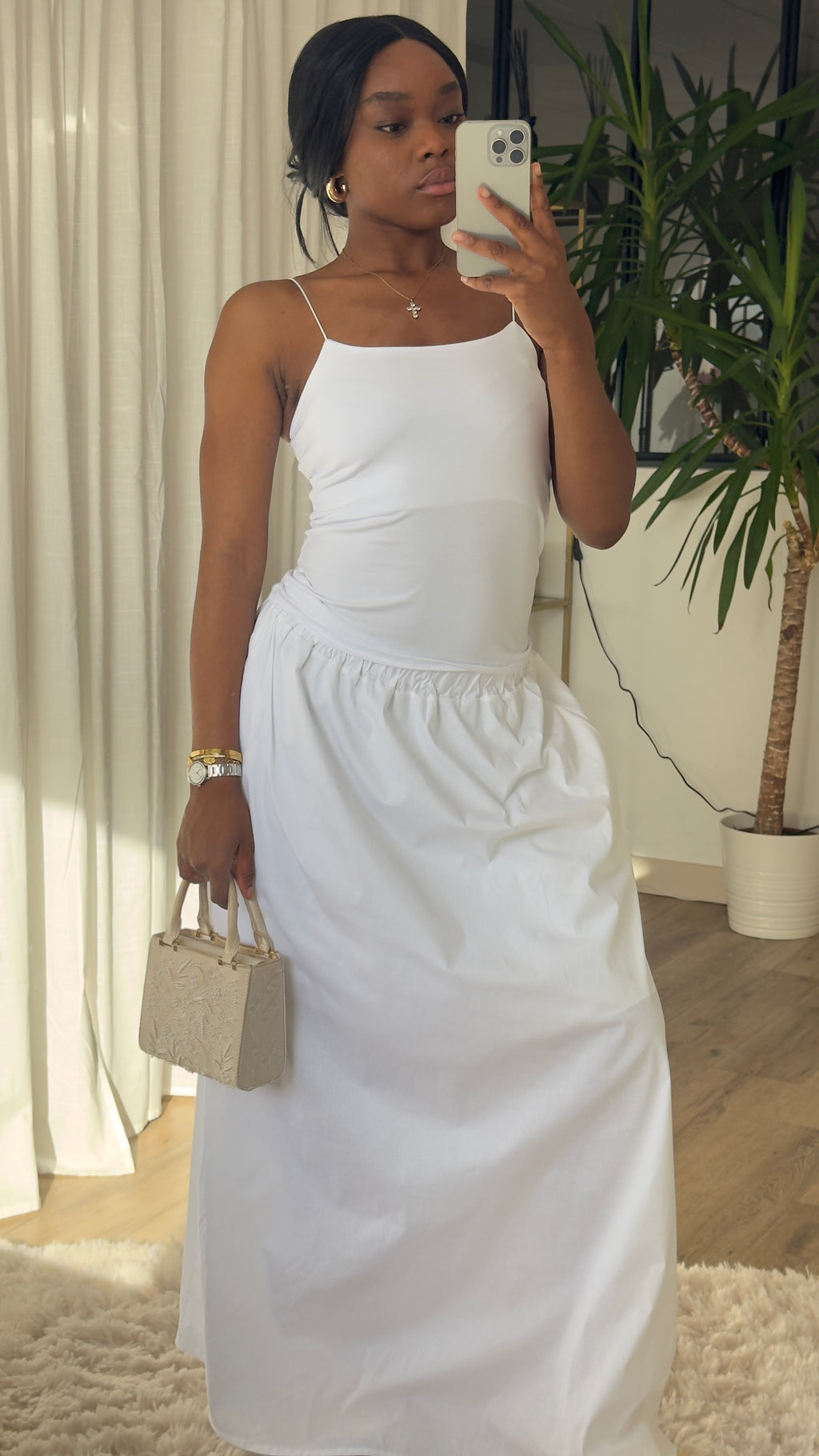 ENSEMBLE JUPE CASSIS - BLANC