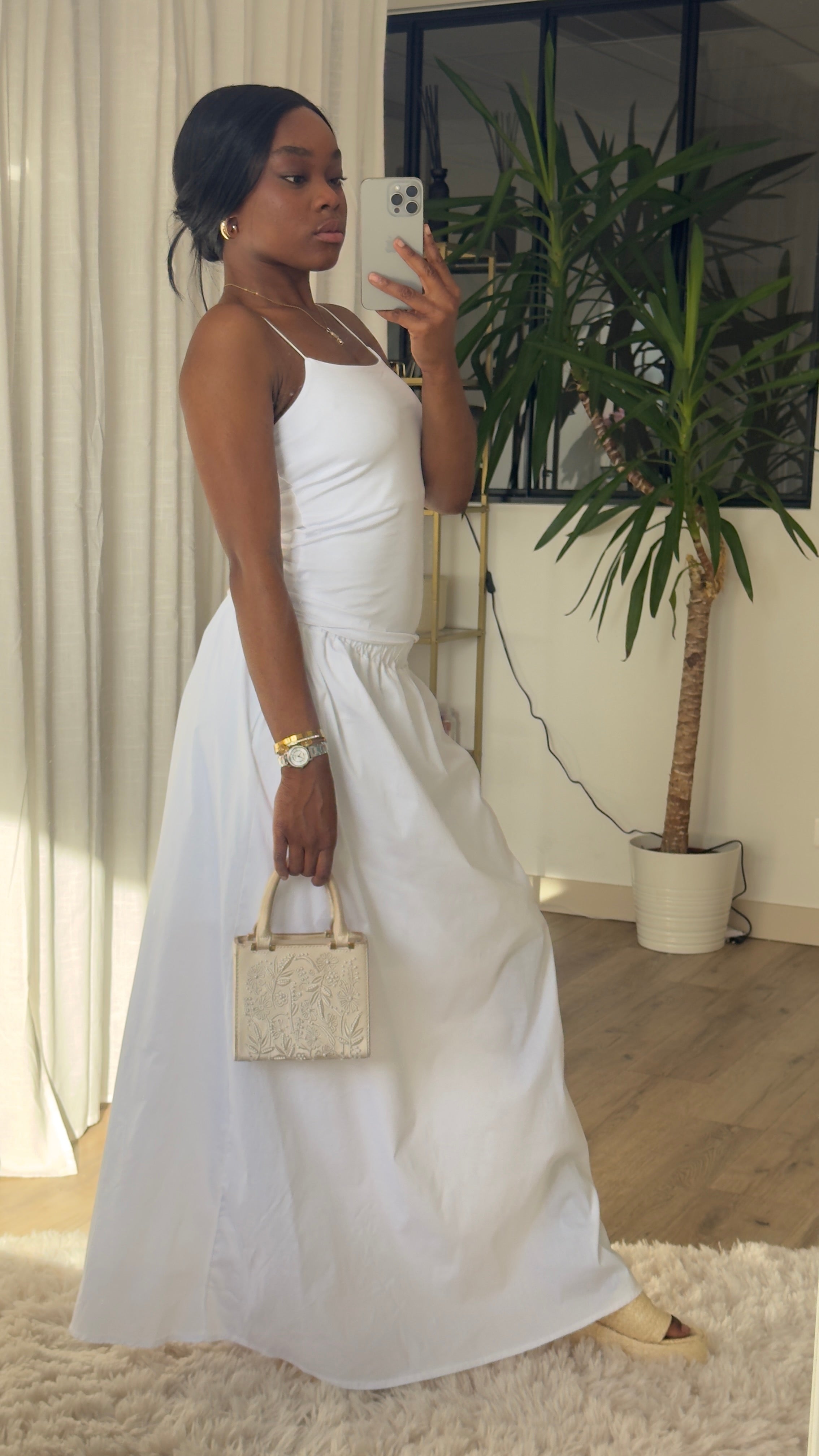 ENSEMBLE JUPE CASSIS - BLANC