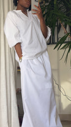 ENSEMBLE JUPE CASSIS - BLANC