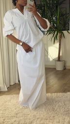 ENSEMBLE JUPE CASSIS - BLANC