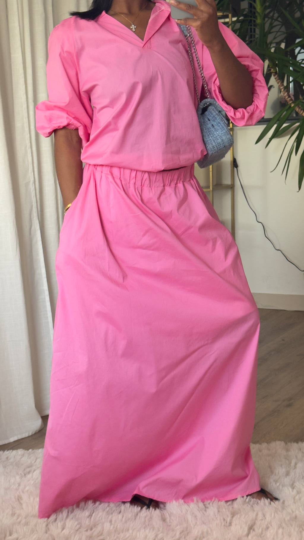 ENSEMBLE JUPE CASSIS - FUSHIA