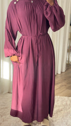 ROBE LONGUE ABIGAEL - BORDEAUX
