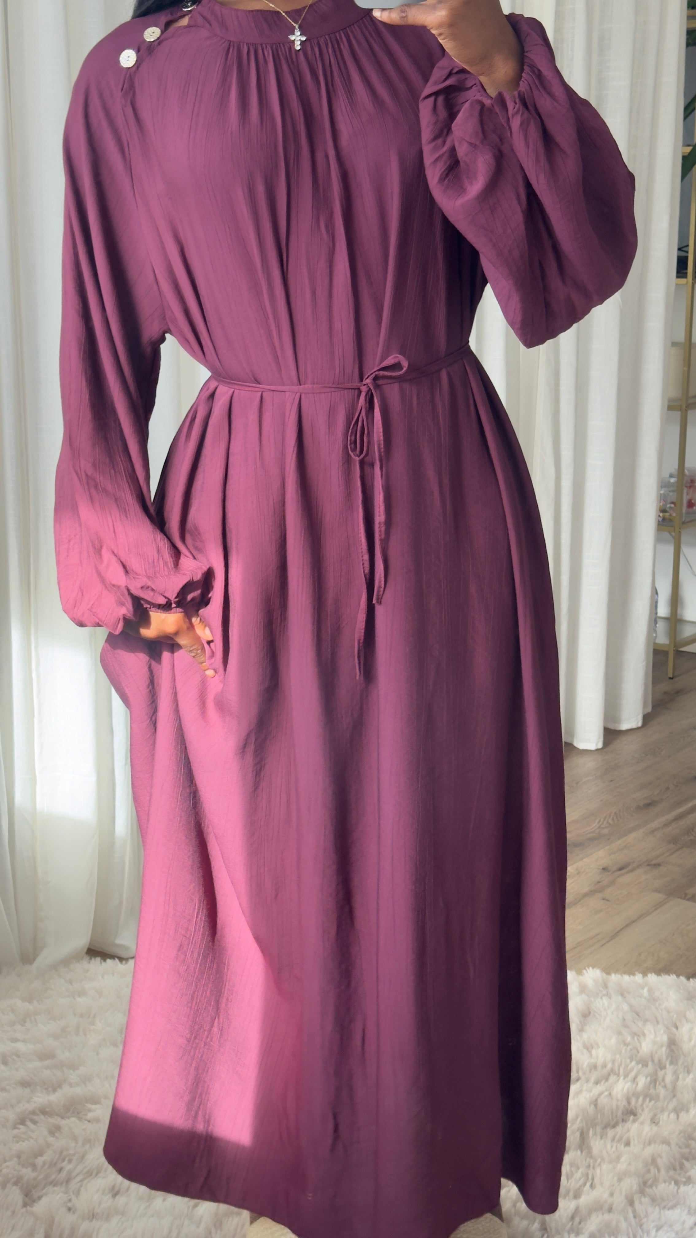 ROBE LONGUE ABIGAEL - BORDEAUX